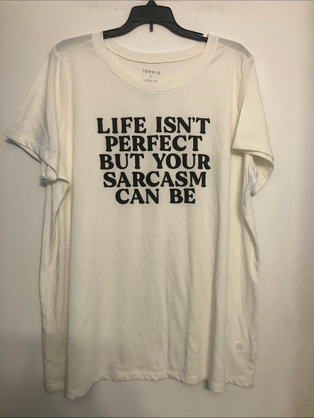 Torrid graphic sarcasm graphic short sleeve tee shirt  2x plus